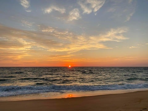 sunset over beach