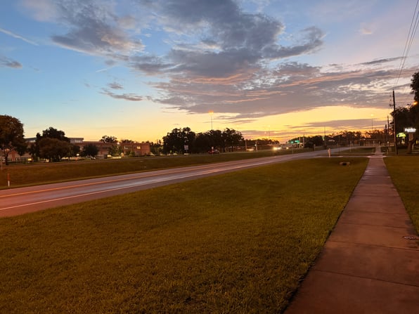 Road over a distance