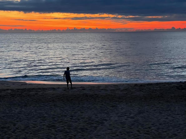 By the shore at dawn