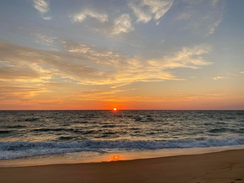 sunset over beach